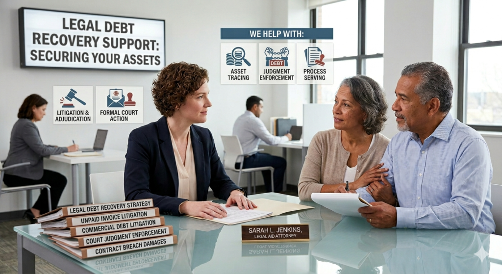 Legal AID for debt collection